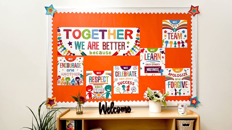 Sproutbrite Classroom Banner Decorations and Poster Bulletin Board Set - Together We Are Better - Image 4